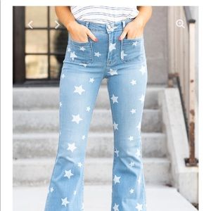 Cello Star Printed High Rise Super Flare